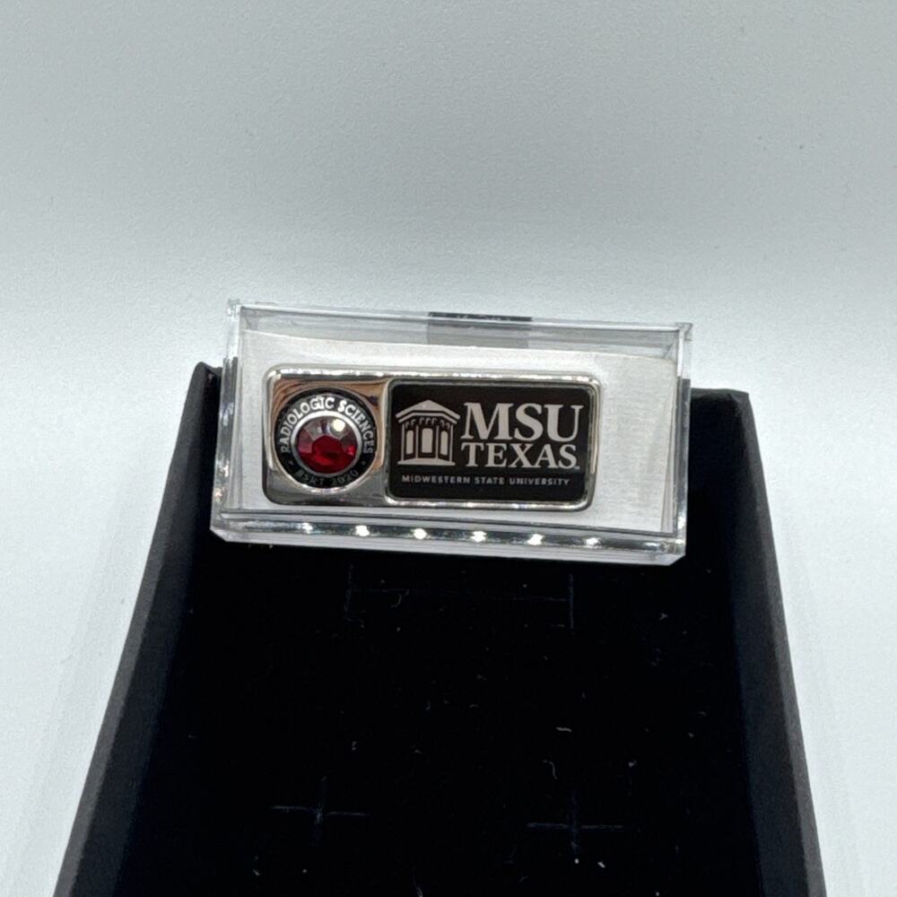 MSU Texas BSRT Radiologic Sciences Graduation Pin 2020 - Brown Inc. Silver Tone
